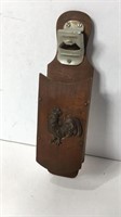 MCM Wood & Metal Bottle Opener Cap Collector U16I