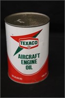 Texaco Aircraft Engine Oil Tin Can
