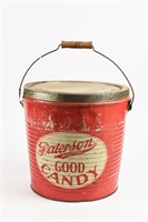 VINTAGE PATTERSON GOOD CANDY PAIL