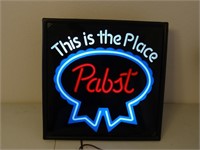 Pabst "This is the Place" Lighted Sign
