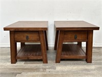 Pair of mission-style nightstands