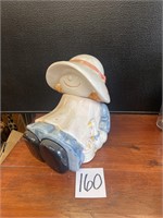 VTG sitting doll ceramic cookie jar