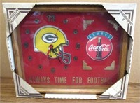 Green Bay Packers Coca Cola Clock