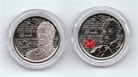 Lot of 2 Canada War of 1812 2012 25 Cents