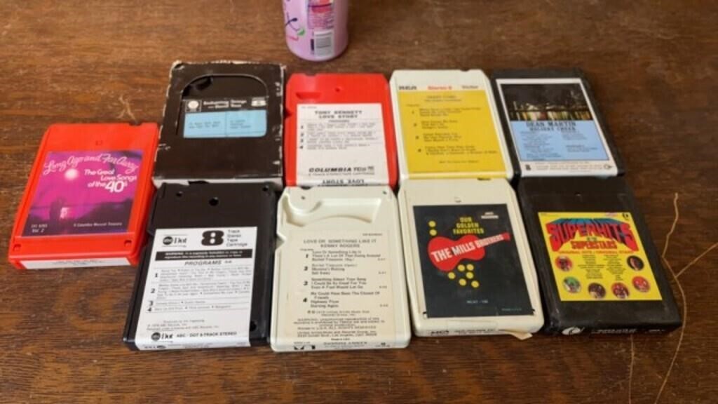 8 Trac Tapes including Kenny Rogers, Tony Bennett