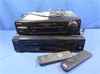 Sharp VHS Player & Sony DVD/CD Player