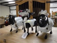 3pc Metal Farm Animals 1-Cow 2-Sheep
