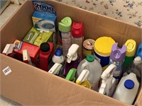Box Full of Cleaning Supplies