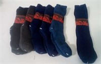 Lot of 6 Wool thermal boot socks