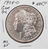 1904-O Morgan Silver Dollar Coin BU