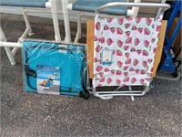 2 pc new beach chair and a new beach Mat