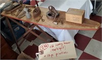 antique wooden ironing board & prmitives
