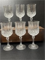 Cristal D'arques Long Champ - 6 wine glasses