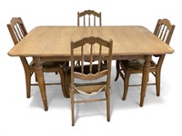 Mid Century Wooden Table with 4 Chairs