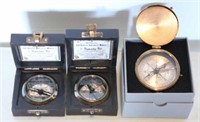 Lot of 3 Various Compasses