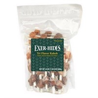 Exer-Hides Dog Treats, Tri Flavor Kabob, 24oz