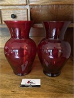 Two Red Vases