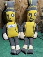 2- 17" tall Mr. Peanut stuffed dolls