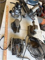 Scroll saw, router & Sander power tool lot