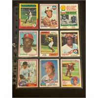 (9) Vintage Baseball Stars/hof
