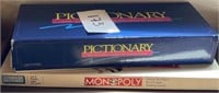 (2) Board Games; Monopoly / Pictionary