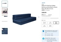 E1060  Milliard Tri-Fold Foam Sofa Bed Queen 78 x