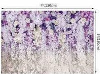 2.2 x 1.5m Photography Backdrops Purple Flowers