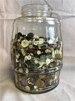 Huge Jar Full of Colorful Buttons
