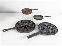 (4) Cast Iron Pans