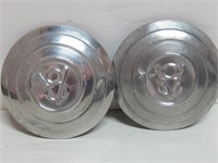 Two 1930's Ford V8 Hubcaps 7"