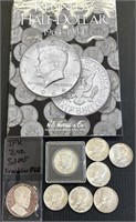 Kennedy Half-Dollars Incl. 6 1964 Silver Halves