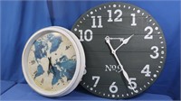 2 Wall Clocks 26" & 21"