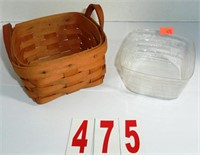 Small basket with plastic liner