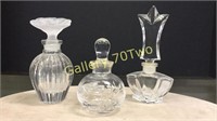 Selection of antique glass perfume bottles-one is