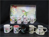 HUMMINGBIRD TRAY & MUGS