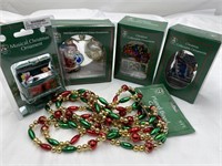 Various Christmas Ornaments & Garland