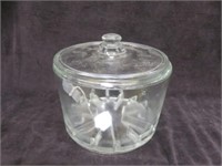 VINTAGE GLASS CHEESE PRESERVER 7"T