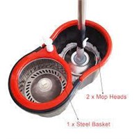 Spinning Mop Bucket w 2 Mop Heads