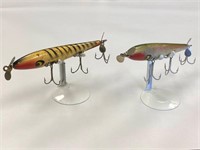 2 Antique Wooden Painted Lures
