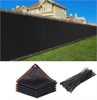 Privacy Screen Fence, 6.5 x 50FT Black Fence Cover