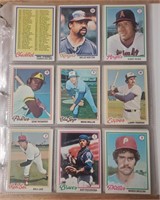 Assorted 1978 Topps Baseball Cards in Binder