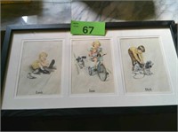 Framed “Look, Jane, Dick” Artwork