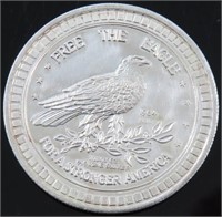 1984 HJR FREE THE EAGLE 1 OZ 999 SILVER ROUND