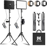 (N) 2-Pack LED Video Light Kit, NiceVeedi 2800-650