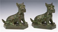 Art Deco Pair of Scottish Terrier Bookends.