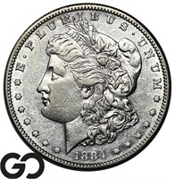 1884-S Morgan Silver Dollar, Choice AU++ KEY DATE