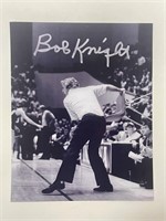 Signed Bobby Knight Chair-Throwing Photo