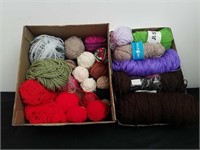 Balls and skeins of yarn
