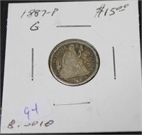 1887 SEATED DIME G