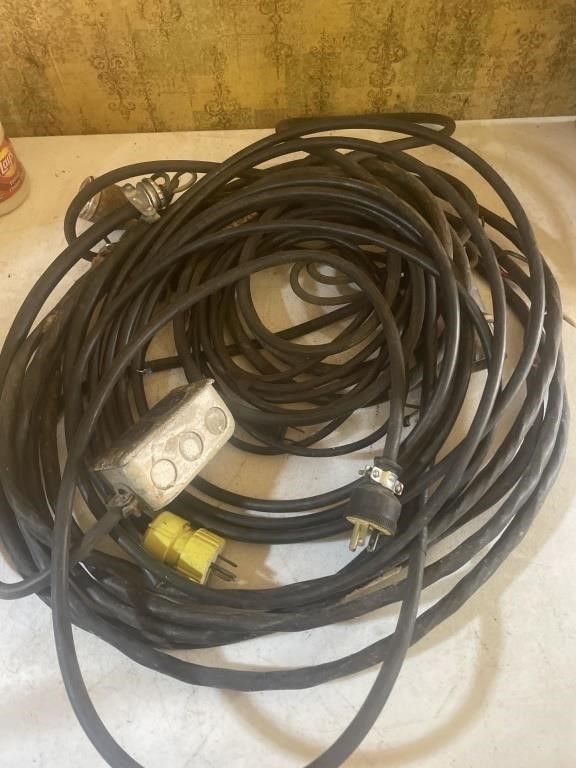 Homemade extension cords, power cords and light